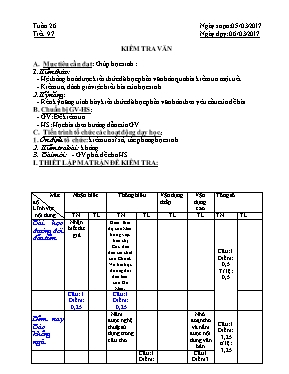 Đề kiểm tra văn học Ngữ văn lớp 6 - Năm học 2016-2017